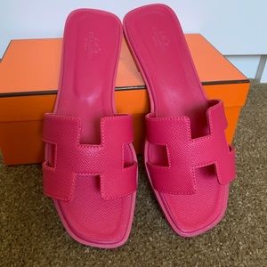 Hermes Oran Sandal Rouge (Pink)